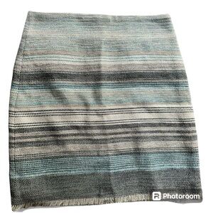 LOFT women’s multicolor tweed fringe striped patterned mini skirt